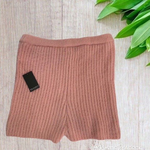 Eloquii Pants - Eloquii Shorts Women's Size 14 Or 16 Pink High Rise Stretchy Heavy Knit Pull On